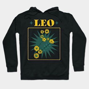 Floral Zodiac: Astrology Sign Leo Hoodie